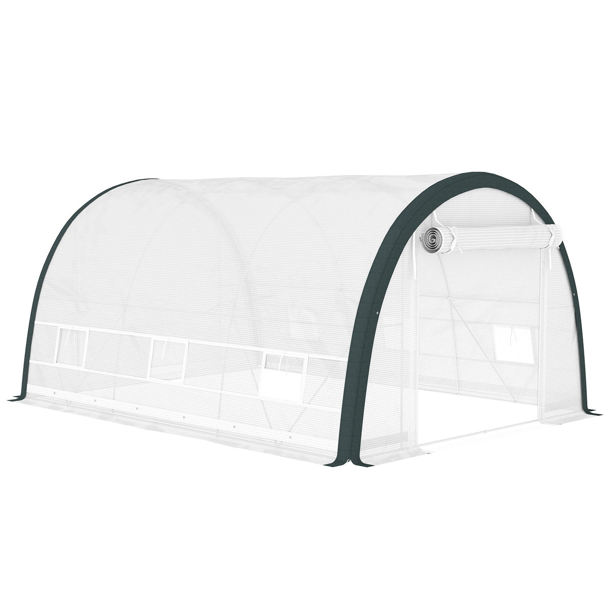 Outsunny Walk-In Tunnel Greenhouse in White