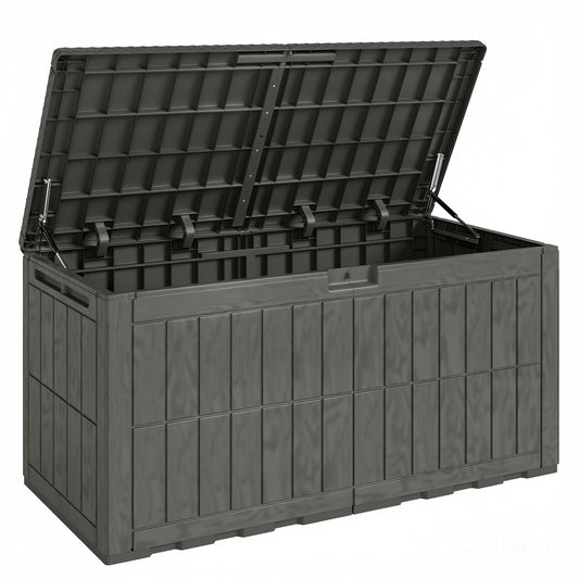 Outsunny 440L Garden Storage Box in Brown