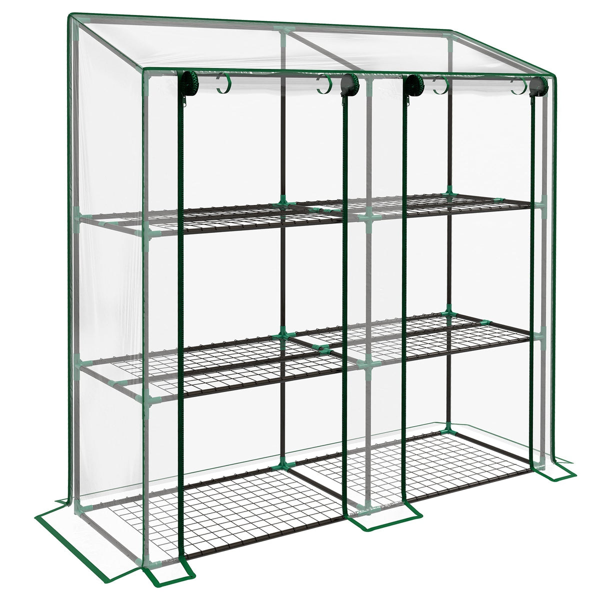 Outsunny Mini Lean-To Greenhouse in Clear