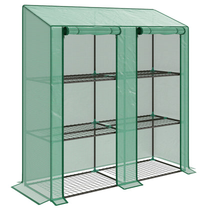 Outsunny Three-Shelf Mini Greenhouse in Green