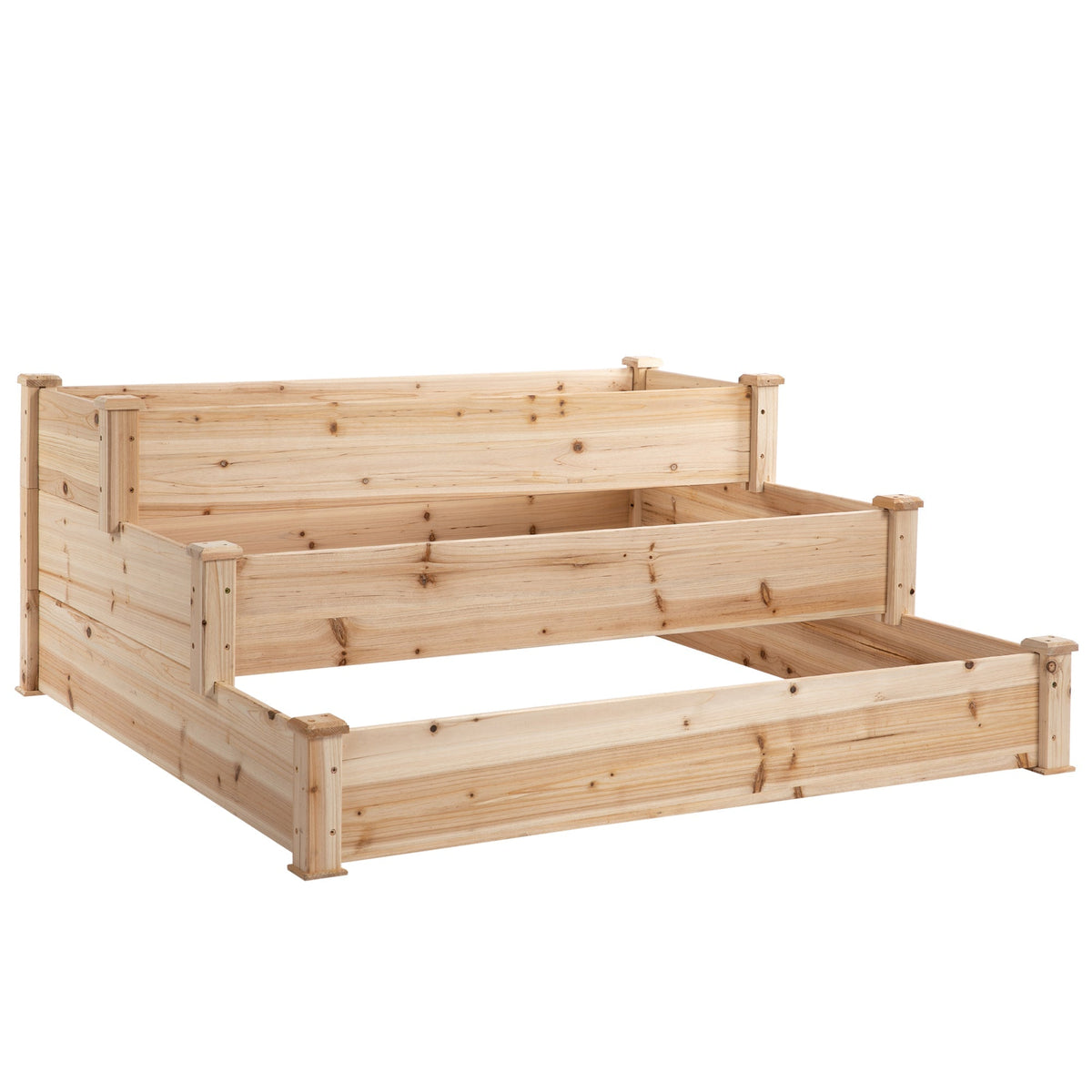 Outsunny 470L Raised Garden Bed in Natural