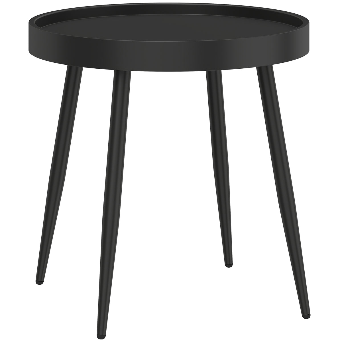 Outsunny 49.5 cm Round Garden Table in Black
