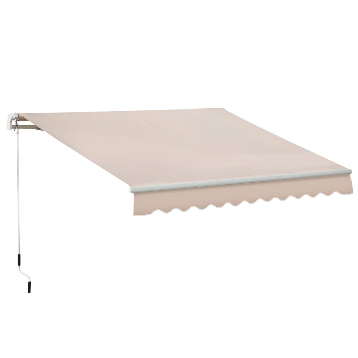 Outsunny Manual Awning Window Door Sun Weather Shade in Beige