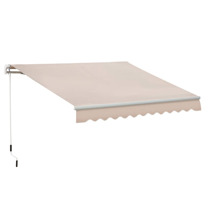 Outsunny Manual Awning Window Door Sun Weather Shade in Beige