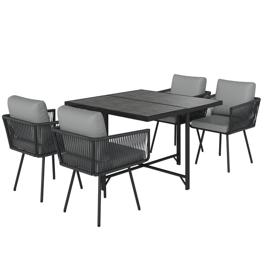 Outsunny 5 Piece Garden Furniture Set in Light Grey
