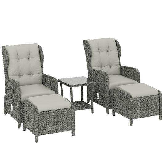 Outsunny 5 Piece Garden Furniture Set in Cream