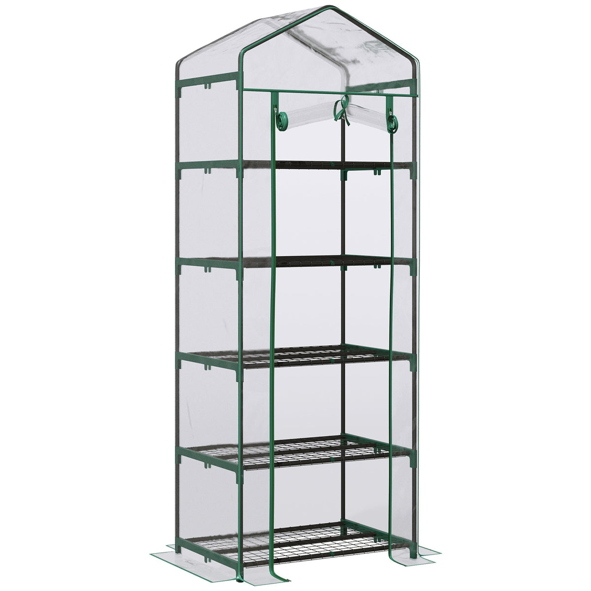 Outsunny 5 Tier Mini Greenhouse in Green