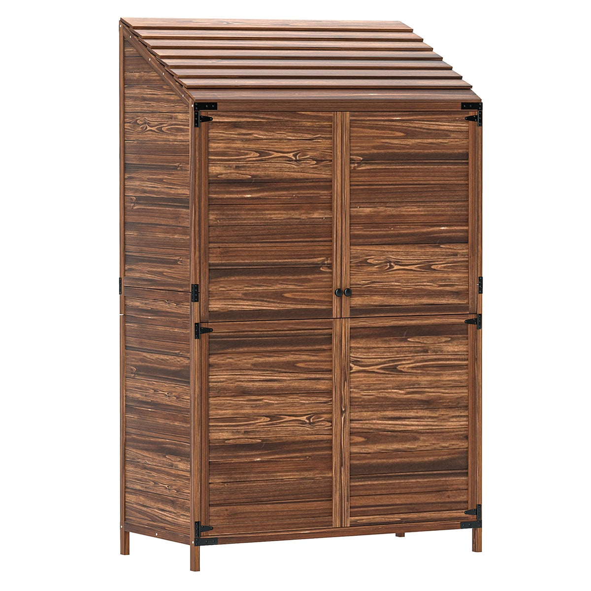 Outsunny Wooden Garden Shed in Brown
