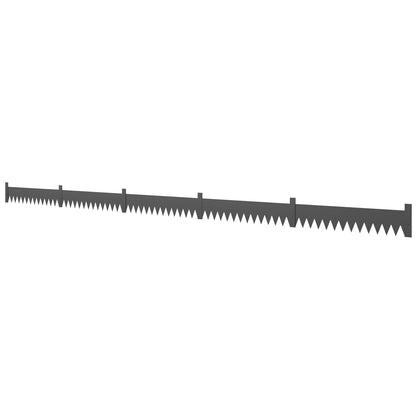 Outsunny 5pcs Garden Fence in Black