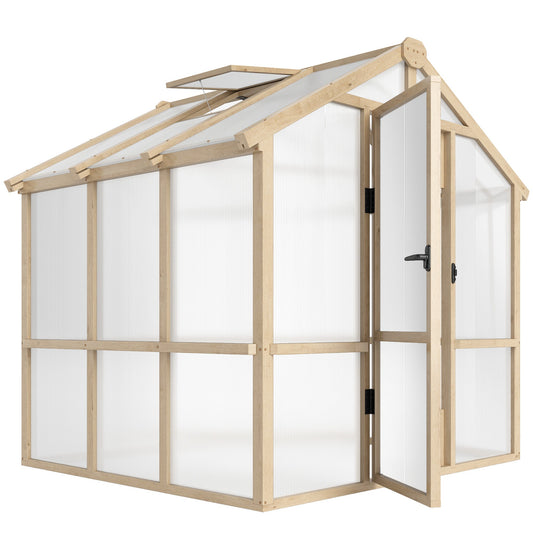 Outsunny Polycarbonate Greenhouse in Brown
