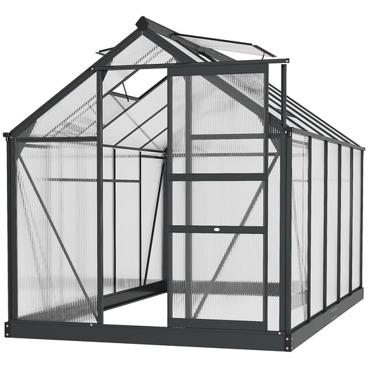 Outsunny Polycarbonate Greenhouse in Grey