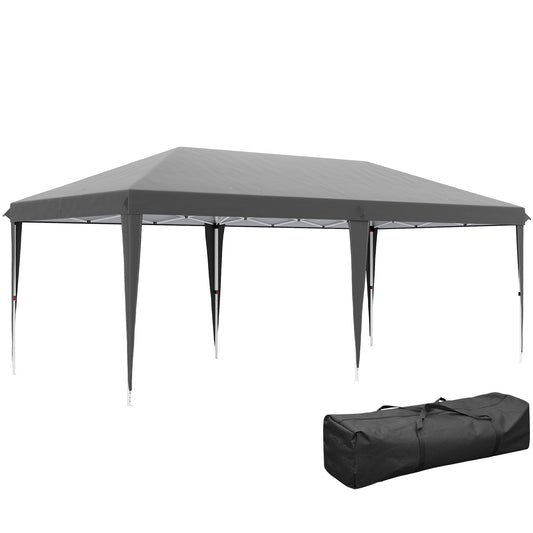 Outsunny Pop-Up Steel Frame Gazebo Grey
