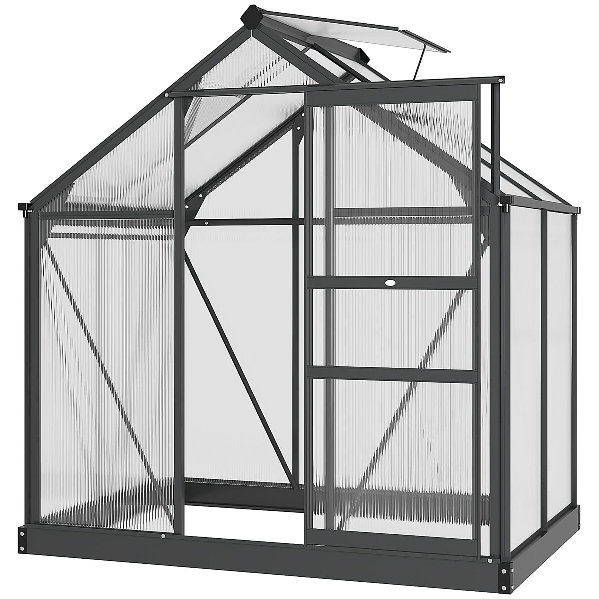 Outsunny Polycarbonate Greenhouse in Grey