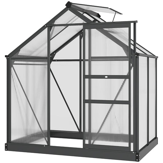Outsunny Polycarbonate Greenhouse in Grey