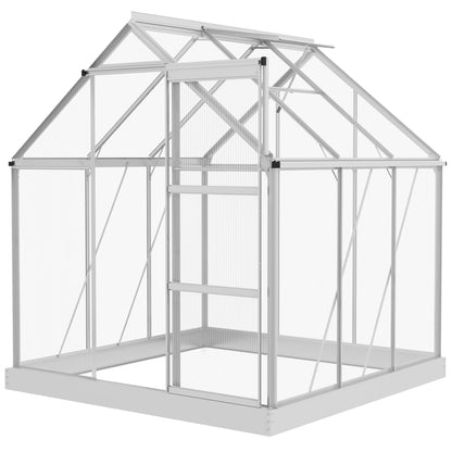Outsunny Walk-In Greenhouse in Silver