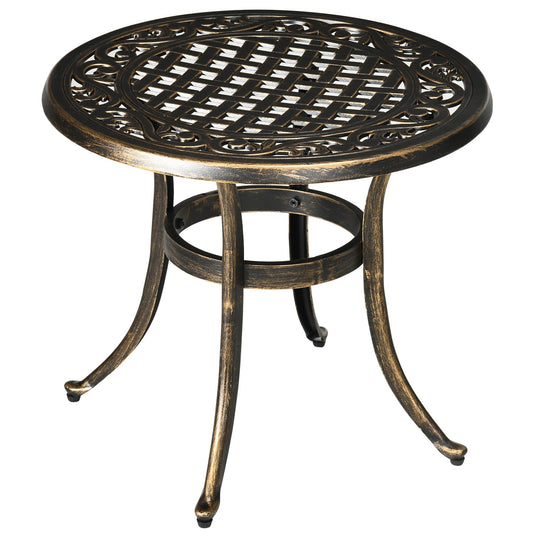Outsunny Outdoor Garden Table in Bronze Tone