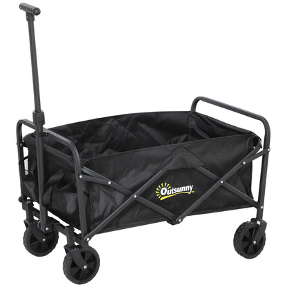 Outsunny 62L Festival Trolley on Wheels in Black