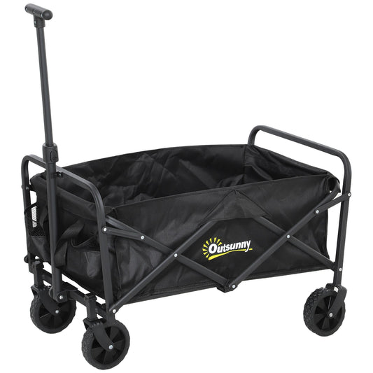 Outsunny 62L Festival Trolley on Wheels in Black