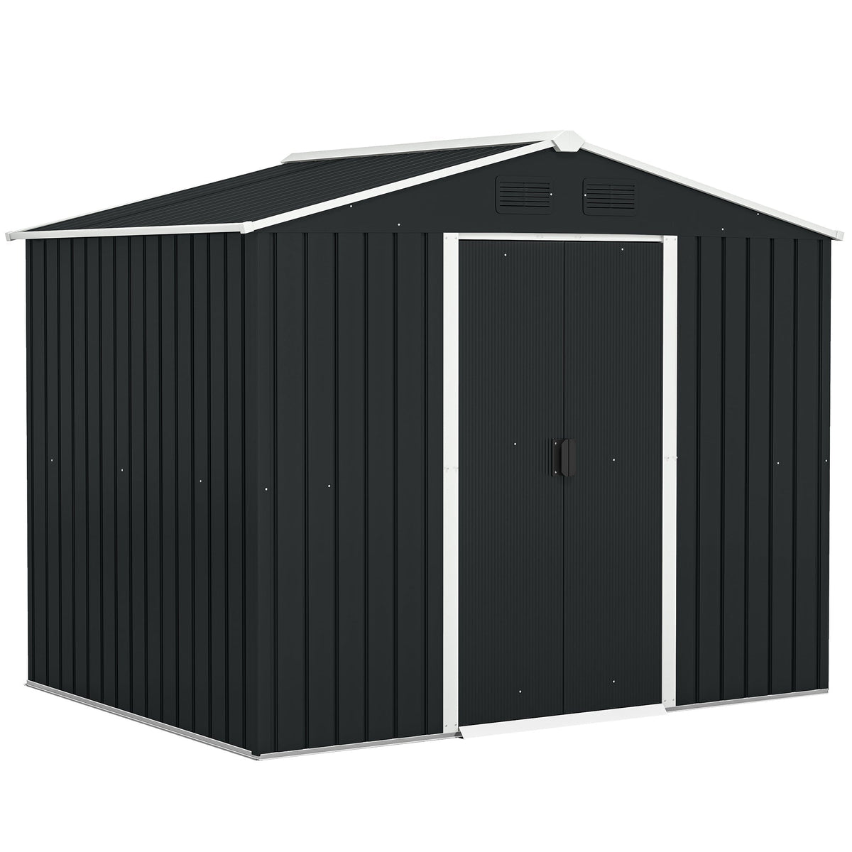 Outsunny Metal Garden Shed in Grey