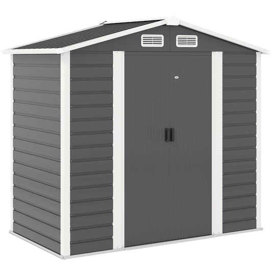 Outsunny Garden Shed in Dark Grey