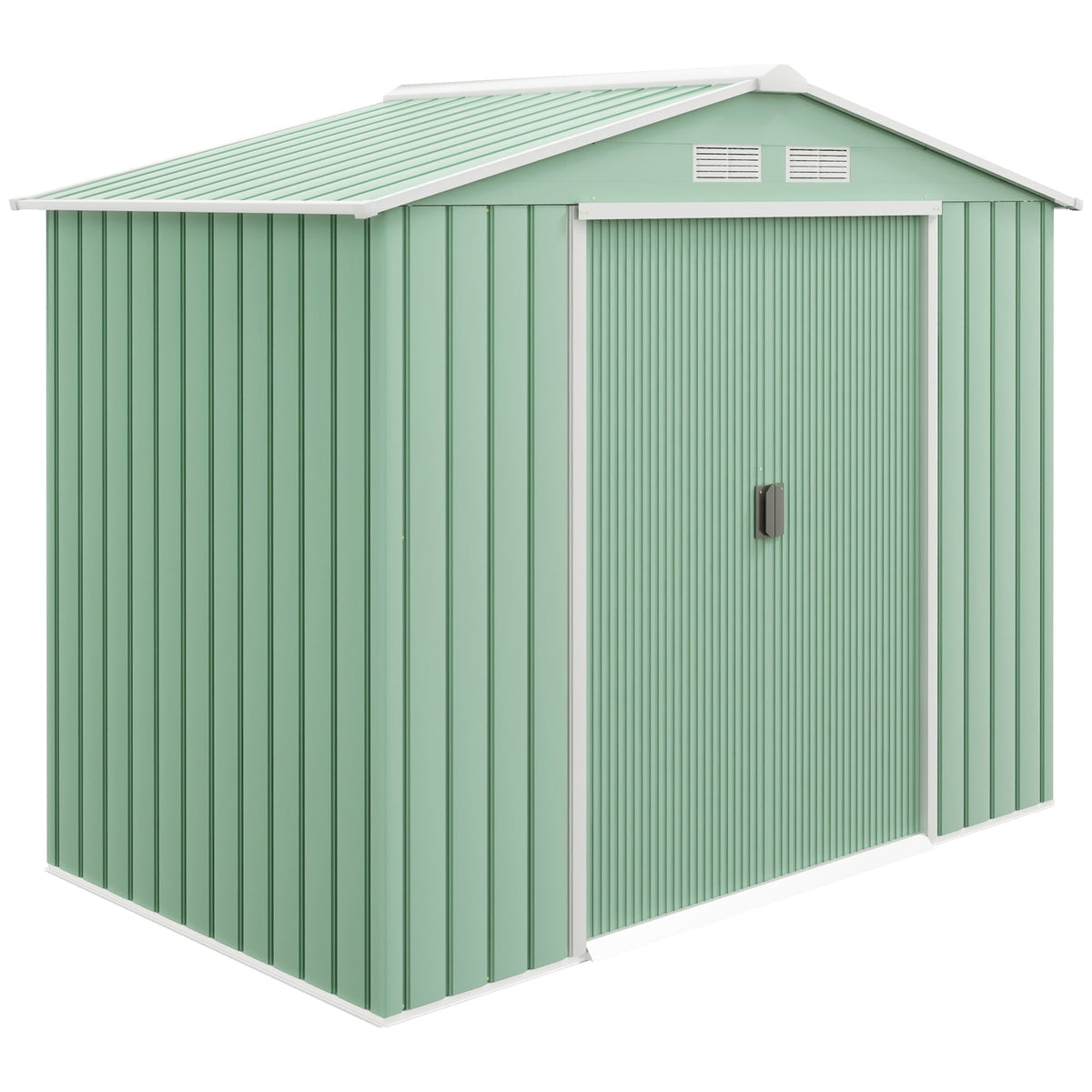 Outsunny Metal Garden Shed in Light Green