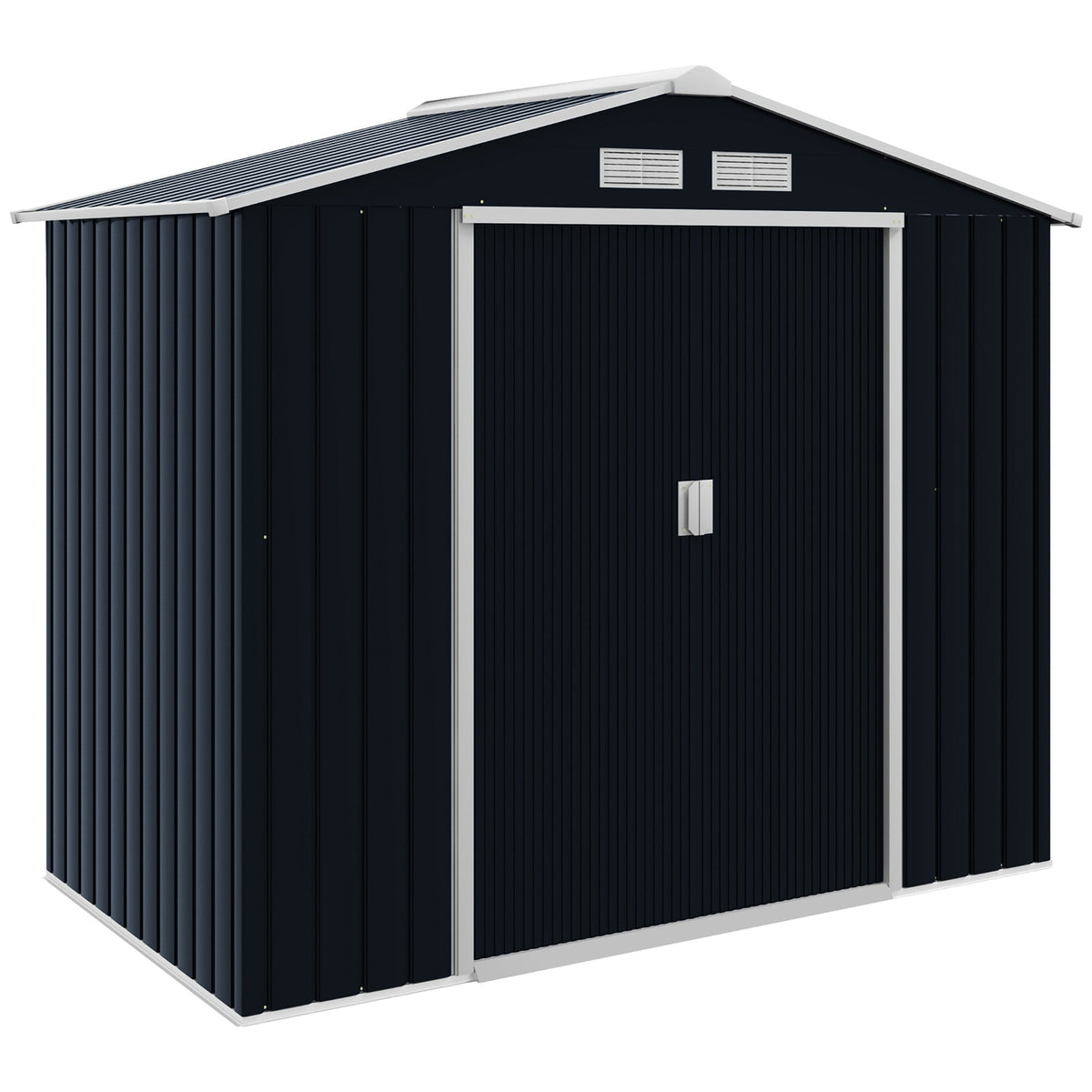 Outsunny Weatherproof Shed in Dark Grey