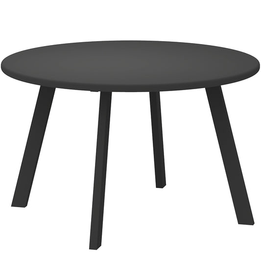 Outsunny 70cm Round Coffee Table in Black