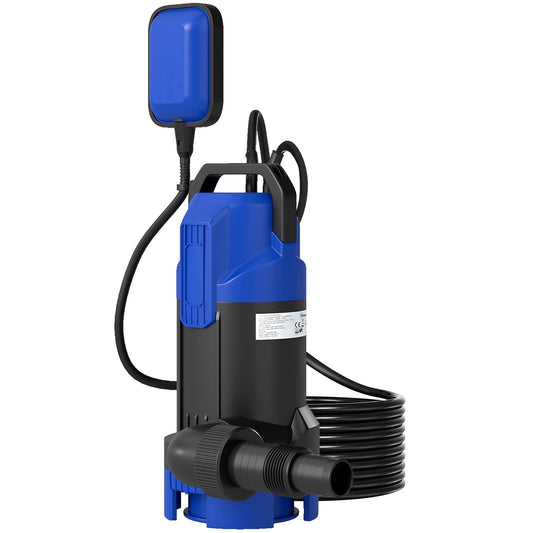 Outsunny 750W Submersible Water Pump for Dirty/Clean Water in Blue