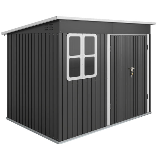 Outsunny Storage Shed in Dark Grey
