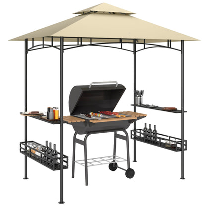 Outsunny 8' x 5' Grill Gazebo Canopy in Beige