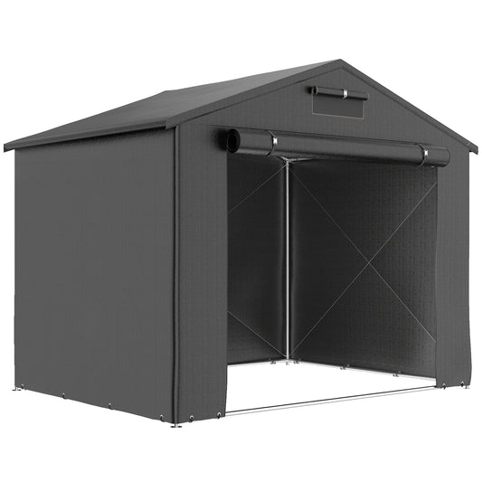 Outsunny Outdoor Garden Storage Shed in Dark Grey