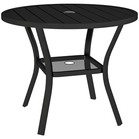 Outsunny 90 cm Garden Dining Table in Black