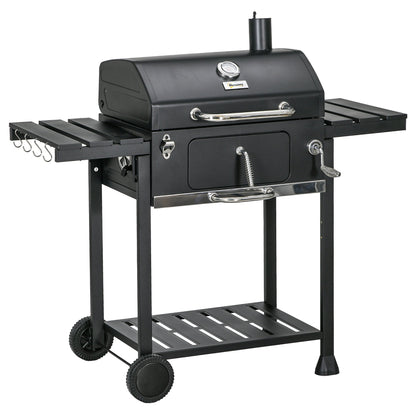 Outsunny Adjustable Charcoal Pan BBQ