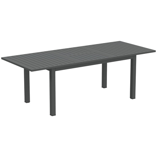 Outsunny Aluminium Extending Garden Table in Grey