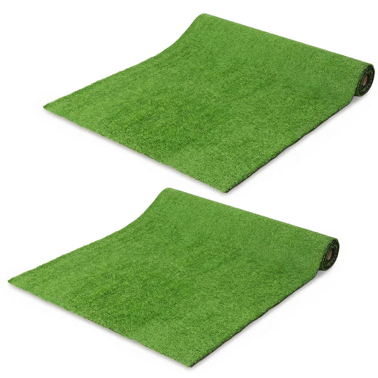 Outsunny Artificial Grass Turf Low Maintenance Realistic Lawn Pet Turf in Green