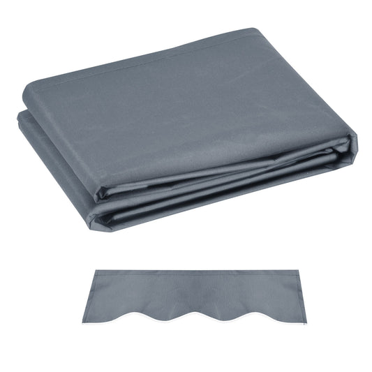 Outsunny Awning Replacement Canopy in Grey