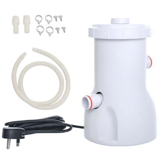 Outsunny Cartridge Filter Pump for 13'-15' Above Ground Pools in White