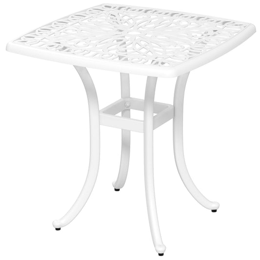 Outsunny Cast Aluminium Bistro Table in White