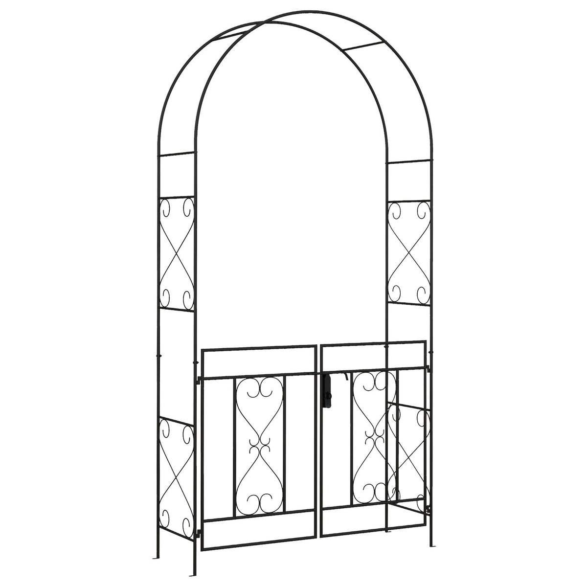Outsunny Decorative Garden Arch in Black