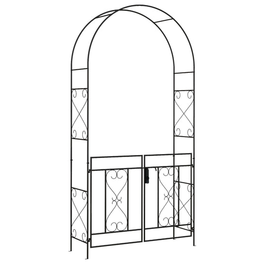 Outsunny Decorative Garden Arch in Black