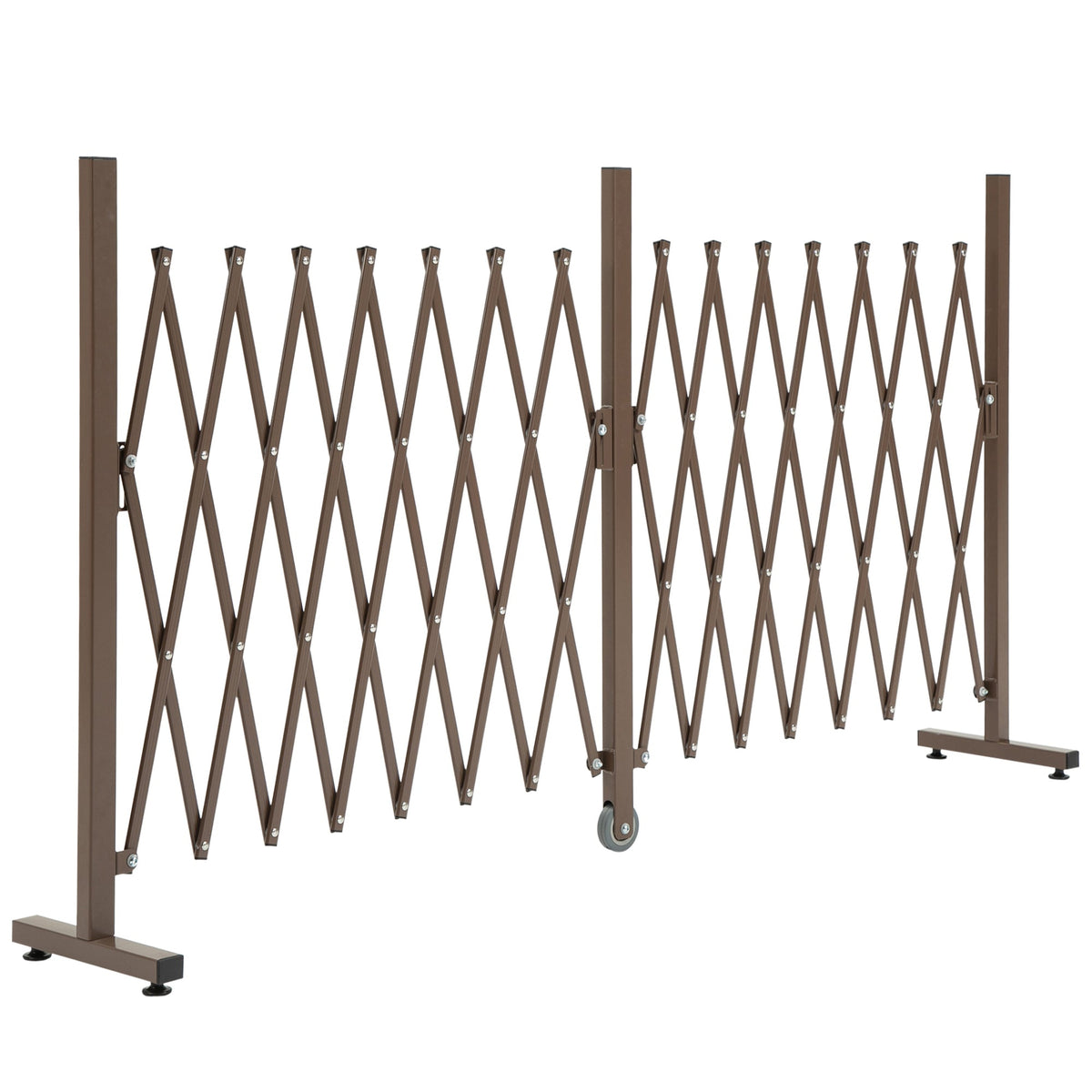 Outsunny Expanding Trellis Fence in Dark Brown