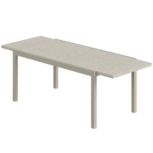 Outsunny Extending Garden Table in Light Grey Wood Effect