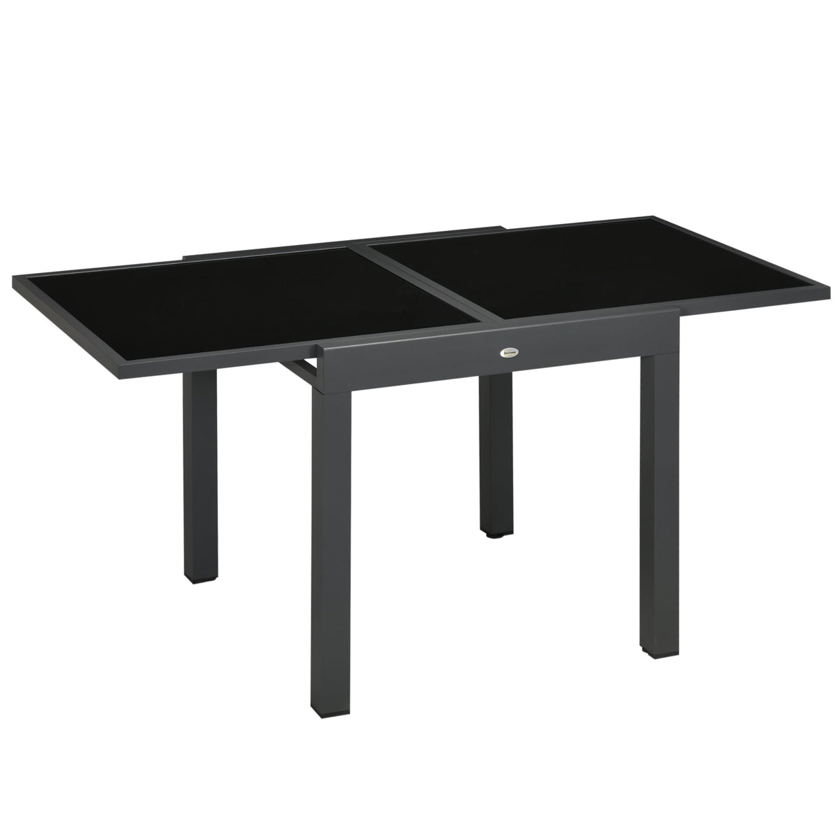 Outsunny Extending Garden Table in Black