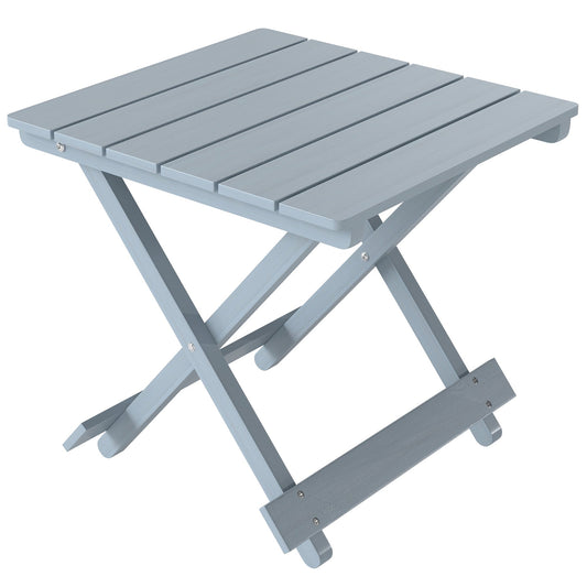 Outsunny Fir Wood Folding Coffee Table in Grey