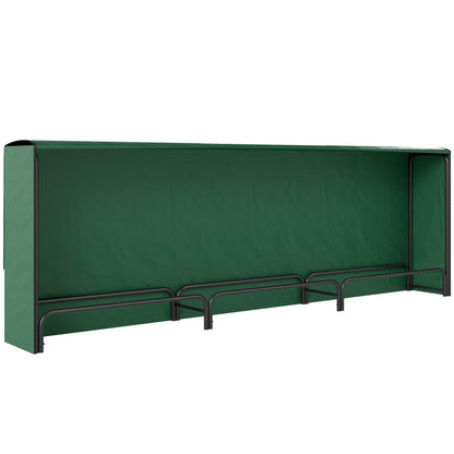 Outsunny Firewood Rack with Waterproof Cover in Dark Green