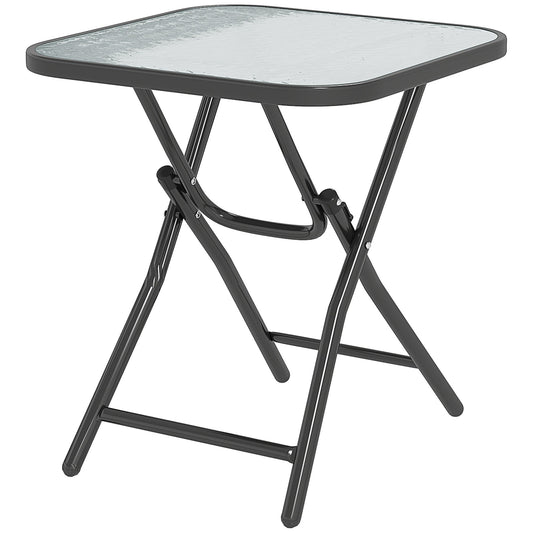 Outsunny Foldable Garden Table in Black