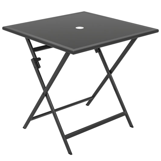 Outsunny Folding Outdoor Dining Table in Black