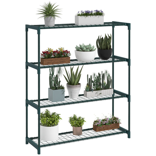 Outsunny Four-Tier Steel Plant Shelf