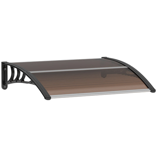 Outsunny Front Door Canopy in Brown