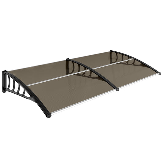 Outsunny Front Door Canopy in Brown